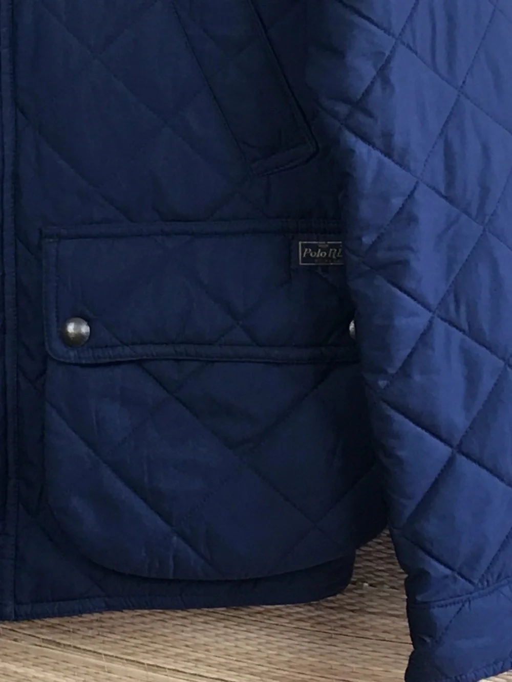 Polo Ralph Lauren Navy Diamond Quilted Jacket - Size S